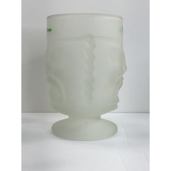 Vintage DISNEY Two Faced Polynesian Village 6" Tall Frosted Tiki Bar Mug/Cup - Picture 4 of 11